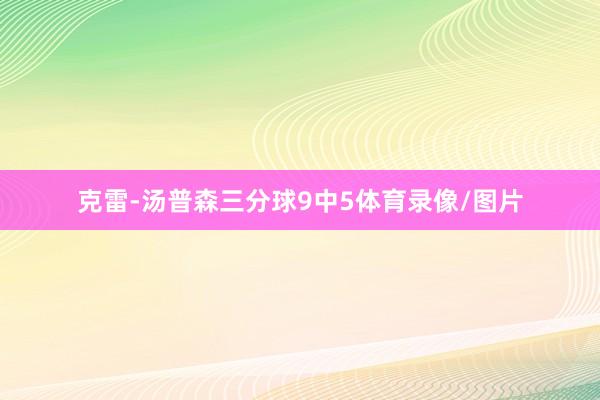 克雷-汤普森三分球9中5体育录像/图片