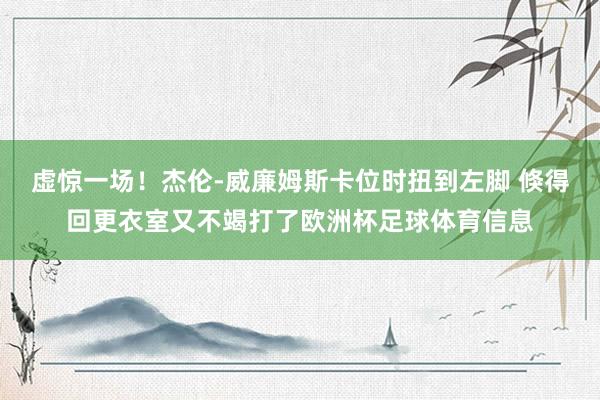 虚惊一场！杰伦-威廉姆斯卡位时扭到左脚 倏得回更衣室又不竭打了欧洲杯足球体育信息