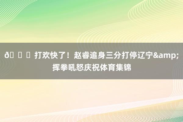 😛打欢快了！赵睿追身三分打停辽宁&挥拳吼怒庆祝体育集锦