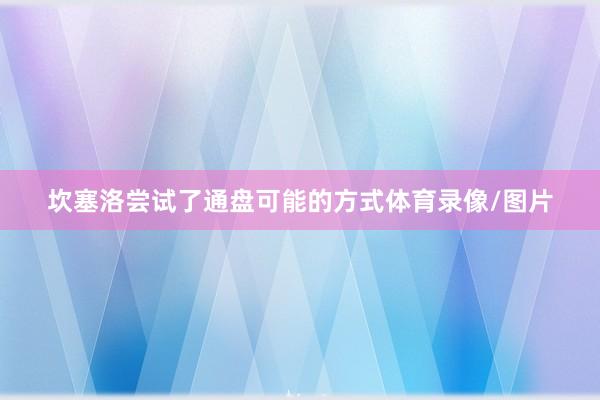 坎塞洛尝试了通盘可能的方式体育录像/图片