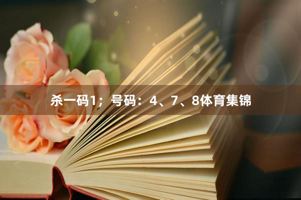 杀一码1；号码：4、7、8体育集锦