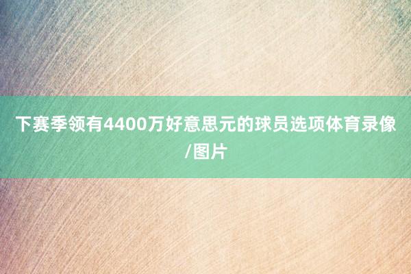 下赛季领有4400万好意思元的球员选项体育录像/图片