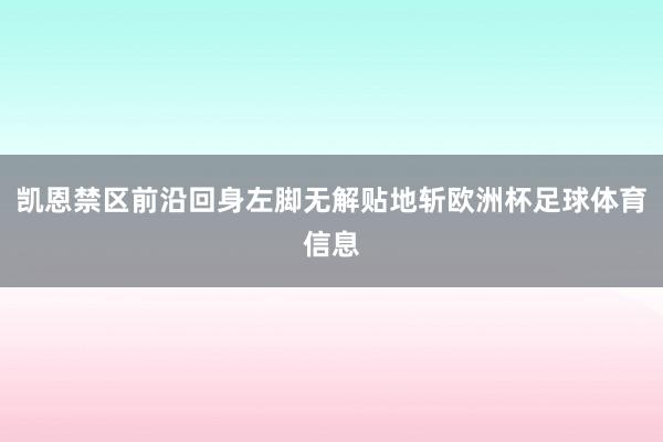 凯恩禁区前沿回身左脚无解贴地斩欧洲杯足球体育信息