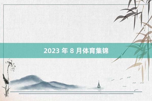 2023 年 8 月体育集锦
