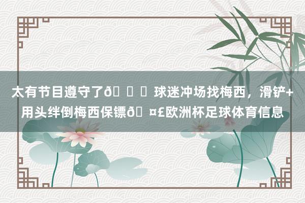 太有节目遵守了😂球迷冲场找梅西,滑铲+用头绊倒梅西保镖🤣欧洲杯足球体育信息
