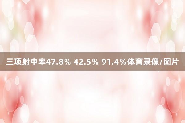 三项射中率47.8% 42.5% 91.4%体育录像/图片